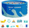 Kinderpool - 90/120/180 cm, Nicht Aufblasbarer, Runder Swimmingpool, Faltbar, Tragbarer Familienpool, Tragbares Planschbecken, Für Jungens, Mädchen, Erwachsene, Familien, Haustiere, Outdoor