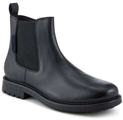 Pavers Smart Leather Chelsea Boots - Black Size 12
