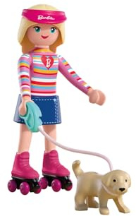 PLAYMOBIL| Barbie Malibu | Rollschuh‑Set mit Barbie, Welpe Taffy & wandelbaren Sneakers | Für Kinder ab 4 Jahren | 72126