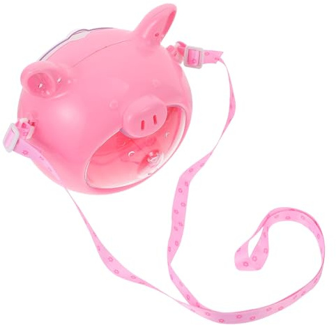HOUDERCO Cage Portable et Légère en Plastique de Transport pour Petits Animaux de Cochon Rose pour Hamster et Écureuil en Camping ou Promenade