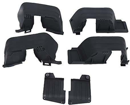 AMONIDA RC Fenders for 1/10 RC Car, Tailored Anti-Bending Mudguards, Ideal for DIY Projects, Black, 6-Piece Set