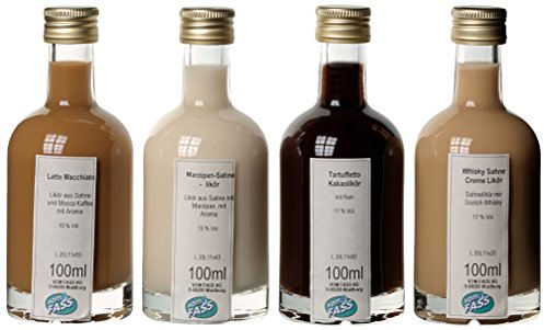 VOM FASS Feinste Sahneliköre Probier und Geschenkset, 4 Stück Set