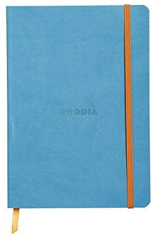 Rhodia 117407C Notizheft (mit weichem Umschlag, liniert, 80 Blatt, DIN A5, 14,8 x 21 cm) 1 Stück türkisblau