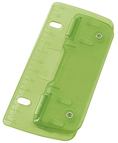 Wedo 67811 Taschenlocher (aus Kunststoff zum Abheften für 8 cm Lochung, mit 12 cm Skala) hellgrün