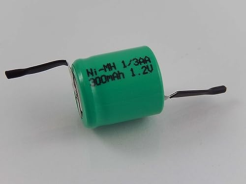 vhbw NiMH Pile Bouton de Remplacement pour Type 1/3AA 300mAh 1,2V Convient pour Les Batteries de modélisme etc.