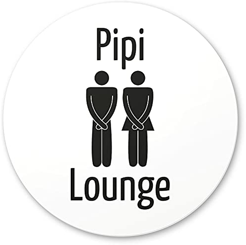 DankeDir! Pipi Lounge Deko WC Schild 20 x 20 cm Witziges Dekoschild - lustige Wanddeko Türschild Toilette Gäste WC Gästetoilette Besuchertoilette - Kloschild Einladung Gäste