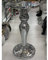 Touch of Vogue TOV® Silver Mirrored Side Table Modern Plant Stands Bed Side Sparkle End Romany Pearl