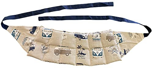 praktisches Körnerkissen zum umbinden bzw. binden/verschiedene Designs/ca. 54x21 cm (VW-Bus/nachtblau)