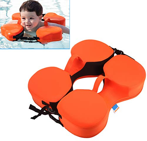 Deeabo Baby Schwimmring, EPE Schaum Auftriebsring, Baby Learning Schwimmausrüstung Unterarm Anfänger Hals für 0-3 Jahre altes Kind Anfänger, Orange