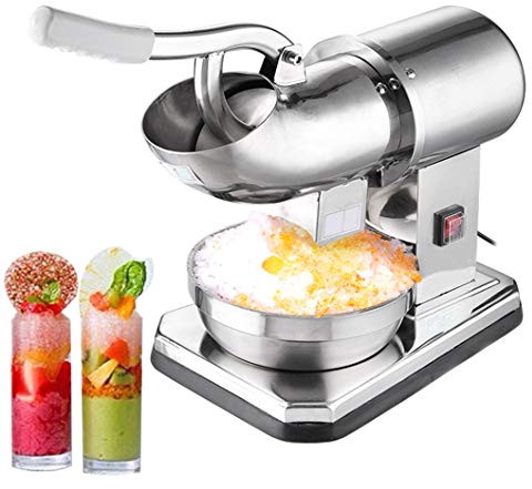 SYTH Trituradora de Hielo Eléctrica,Picadora De Hielo Eléctrica para Hielo y Bandeja para Hacer Conos de Nieve, Mezcla de granizados, cócteles, Frappe, té Helado y café,95kg/h