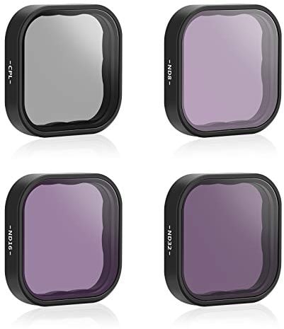 AuyKoo 4 Stück Objektivfilter Magnetfilter Set ND8 ND16 ND32 CPL Polarisator für GoPro Hero 9 10 11 12 Black Kameraobjektiv