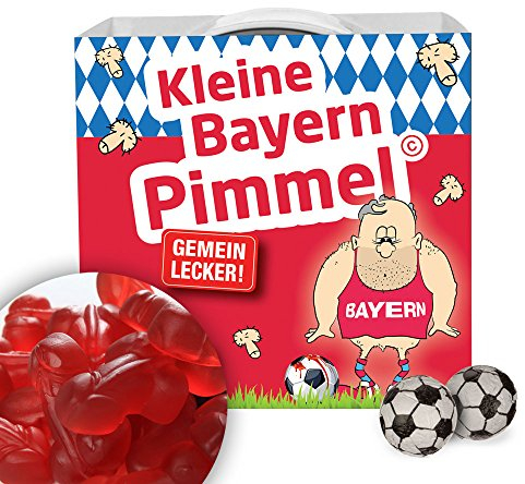 Münchner KLEINE PIMMEL | Gemein leckere Fruchtgummi für Bayern Fans, inklusive Messlatte zum Lachen & Vergleichen | alle Fußball Fans aufgepasst, so schön kann Fußball sein Kompatibel für