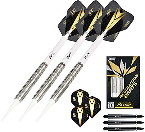 ONE80 Darts Soft Darts Regain Revolution VHD Softtip Dart Softdart 90% Tungsten (16 Gramm)