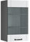 Vicco Küchenglasschrank Fame-Line, Glashängeschrank, Weiß Landhaus/Anthrazit, 40 cm