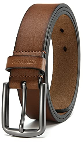CHAOREN Ledergürtel Herren Schwarz, Gürtel Herren Leder Schwarz 35mm für Jeans, Weicheres Leder Passt Besser