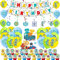 rosepartyh Geburtstag Deko Roboter Luftballons Alles Gute zum Geburtstag Girlande Tortentopper Spiraldekorationen Kindergeburtstag Ballons für Kinder Thema Partydekorationen