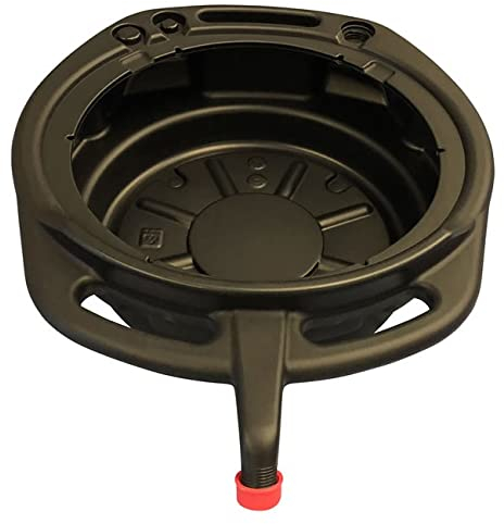 Xtron Bikewear 15Litre Heavy Duty Oil Coolant Gearbox Fuel Drain Pan Tray for Car Motorbike, Black, High Density Polyethylene (HDPE), Gasoline & Diesel