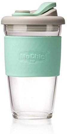 NC MoChic Moses taza de café de vidrio taza a prueba de derrames personalizada con tapa taza de vidrio borosilicato al por mayor