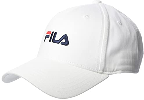 Fila, Brasov 6 Panel Cap With Linear Logo - Strap Back, Cappellino da Baseball, Unisex - Adulto, Bianco (Bright White), Taglia unica