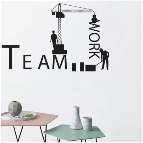 Wandaufkleber - Vinyl-Wandtattoo Teamwork Motivationsaufkleber Arbeiter Teamwork Poster Kinderzimmer Büro Wandbild Wanddeko 42x66 cm