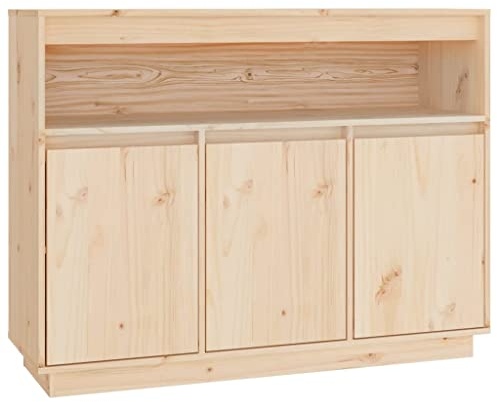 vidaXL Sideboard Schrank Anrichte Beistellschrank Kommode Mehrzweckschrank Standschrank Wohnzimmerschrank 104,5x34x80cm Massivholz Kiefer