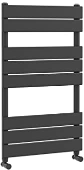 nuie HLA82 Piazza Square Flat Towel Radiator, 840mm x 500mm, Anthracite