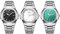 JewelryWe 3pcs Uhren Herren Analog Quarz Armbanduhr Luxus Mode Rechteckig Datum Kalender 30m Wasserdicht Edelstahl Armband Geschäfts Beiläufige Uhr mit Leuchtend Zeiger und Uhrenwerkzeug