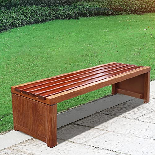 IDEAX Gartenbank Ohne Lehne Wetterfest Stabile Parkbank Holzbank Garten Balkonbank Kleiner Balkon Relaxbank Outdoormöbel Für Balkon, Terrasse, Wintergarten, Garten (Color : A, Size : 120 * 40 * 45cm)