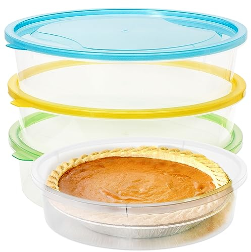 Youngever Lot de 3 boîtes à tarte en plastique transparent