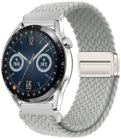 XMUXI Bracelet de sport en nylon élastique tressé - 22 mm - Compatible avec Huawei GT4/GT3/GT2/GT 46 mm/Garmin Venu 3/Venu 2/Vivoactive 4, bracelet de sport homme femme - Bracelet de montre de