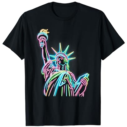 Vivid Statue of Liberty Tee — Farbenfrohe Ikone T-Shirt