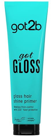 got2b gotGloss Shine Primer Treatment 150ml, Hair Treatment for Up to 230°C Heat Protection, Flawless Frizz Control Treatment for Hair, For a Glass Hair Look, Vegan Formula