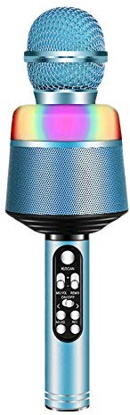 Knadgbft Wireless Smartphone Karaoke Player Handheld Microphone Built-in Speaker Rechargeable Battery for Ktv Singing Home Party