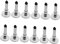 BESTonZON Remplacement de La Pointe du Stylet pour Écran Tactile 12 Pièces Embouts de Disque Universels Stylet Capacitif
