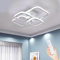 Comely Plafoniera Soffitto Dimmerabile, 4 Quadrata 48W Lampadario Moderno con Telecomando 3000K-6500K, 5400LM Lampada LED Soffitto per Soggiorno Camera da Letto Cucina, Bianc
