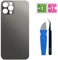 Globalstock Vitre arrière de Cache Batterie Remplacement Compatible pour iPhone 12 Pro- Noir + Outils