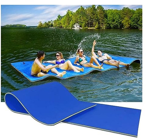 KEuLen Wasserhängematte, Schwimmender Teppich, Schwimmende Matratze aus Schaumstoff for Schwimmbäder, glatt, weich und bequem, Wasserunterlage, Bettmatte for Sonnenbaden(Size:4.5MX1.8mX2.2cm)