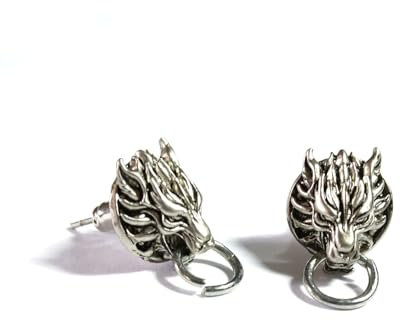 JP 2X Final Fantasy VII Cloud Strife Wolf Ohrringe | FF7 Earrings Kostüm Cosplay