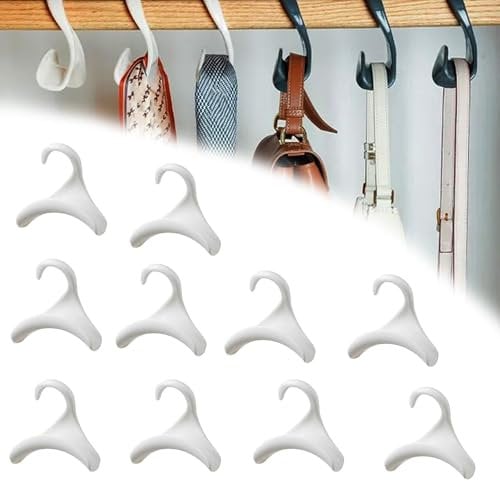 Donubiiu Bag Organizer with Anti-Damage Hanging Hooks,Bag Organizer Hanger,Bag Hanger,Bag Hangers for Purses,Multi-Purpose Bag Hook,Acrylic Bag Hanger,for Storing and Organizing Purses (White,10*)