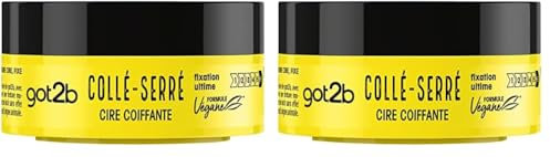 Schwarzkopf - Got2b - Cire Coiffante Fixante Cheveux - Fixation Ultime - Collé Serré - Sans Effet Carton - Utilisation sur Cheveux Secs - Pot de 75 ml (Lot de 2)