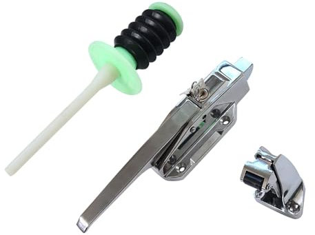 Milageto Freezer Door Handle Walk in Cooler Door Handle Parts Replacement Repair Part Door Lock Hinge Stainless Steel for Commercial