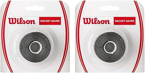 Wilson Schutzband für Schläger, Racket Saver, schwarz, WRZ522800 (Packung mit 2)