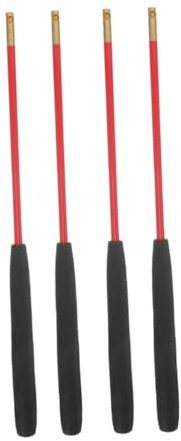 Abaodam 2paires Set De Bâtons Diabolo Chinois avec Manche Antidérapant Et Tête Cuivre Tige Fibres De Solide pour Ficelle Bâtons Jong