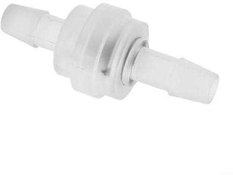 Zeroupshop Rückschlagventil, Kunststoff, weiß, 3 mm bis 12 mm, transparent, für Wasser, Benzin, Diesel, Öle und andere Flüssigkeiten (10 mm)