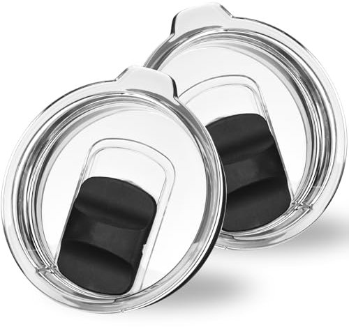 Tumbler Lids for Yeti, 2 Pack Replacement Covers for 20 oz Tumbler with Magnetic Slider, for 16 oz Pints, 10/24 oz Mug, 10 oz Lowball, Cup Lids for Ozark Trail, Old Style Rtic