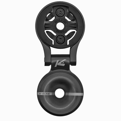 K-Edge Garmin Race Vorbauhalterung mit TopCap, Schwarz, One Size | Vielseitige Fahrradcomputer-Halterung mit drei Positionen, CNC-Aluminium, niedrige Stapelhöhe und Garmin-Kompatibilität.