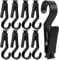 DAIRYCOF 8 Stück wäscheklammern Camping-Schwarz Zeltclips Lichthaken Stiefelklammer Campingzelt Haken Outdoor Handtücher Clips Klammerhaken für Campinglampe
