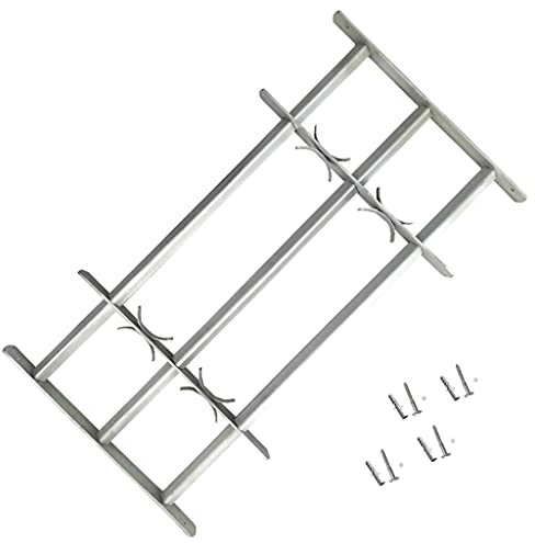Grille de Fenêtre, Barre de Fenêtre Grille de Protection Cambriolage réglableet 3 barres 1000-1500mm