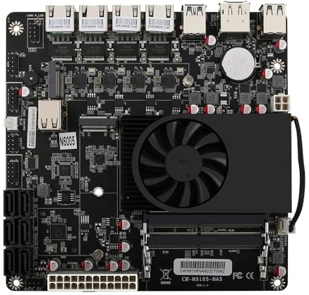 N6005 Industria NAS Motherboards 4 Cores 4 Threads Low Power Processor 4x2.5G i226 Network 2 M.2 Slot 6xSATA DP HDMI Mini ITX 170x170mm Soft Routing Board