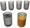 MamboCat Agata Lot de 6 verres à long drink gris - 360 ml - Avec lignes fines en relief - Verres hauts élégants et stables pour cocktails, boissons, eau, jus et plus encore - Pour les fêtes, le